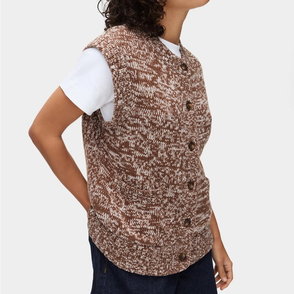 Aligne Brown Knit Sweater Vest